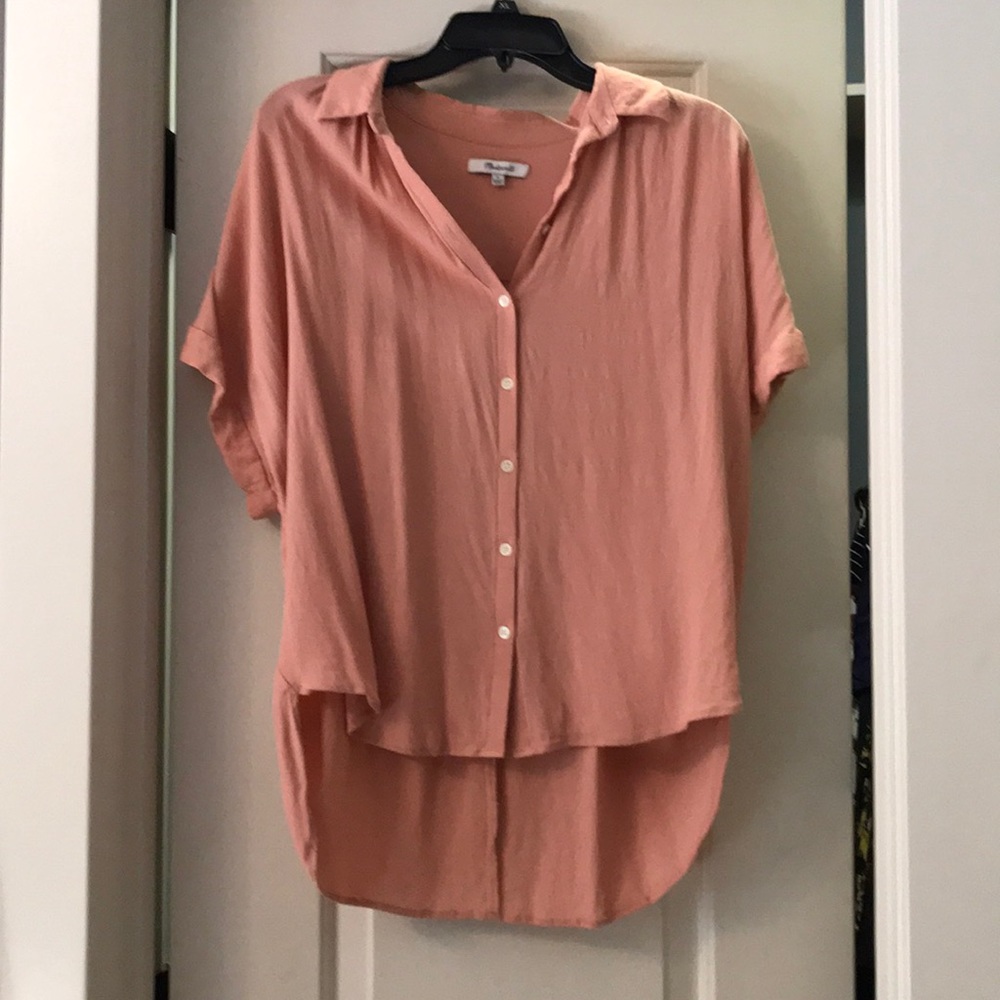 Collared peach madewell shirt